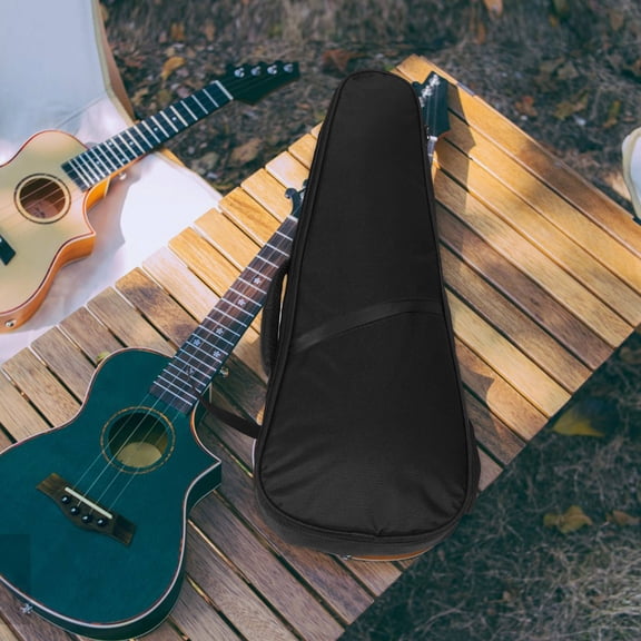 TABLZONE Khaki Ukulele Hardshell Case with Padded Protection and Dual Shoulder Straps for Storage