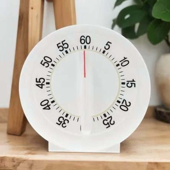 TABLZONE Kitchen Mechanical Timer White Manual for Cooking Baking Eggs Pancakes