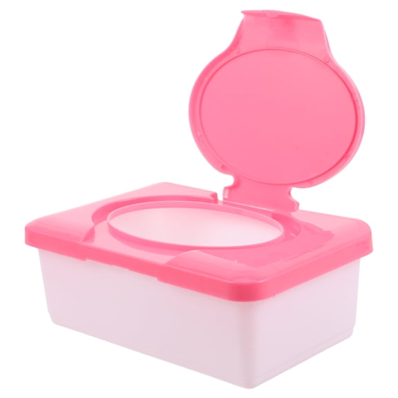 TABLZONE Large Red Plastic Wipe Dispenser with Moisture Seal, Storage Container for Household and Multi-Purpose Use