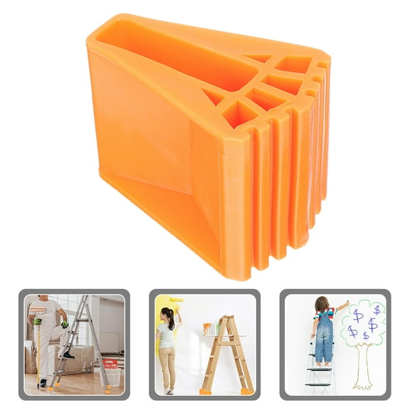 TABLZONE Durable Orange Rubber Ladder Feet Caps Ladder Foot Covers Protect Floors and Enhance Safety
