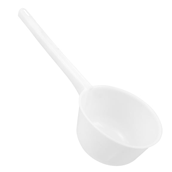 TABLZONE Plastic Water Dipper with Long Handle White for Household Kitchen and Bath Use