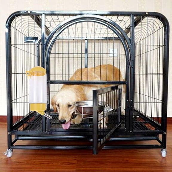 TABLZONE Pet Bottle Hanging with Leak Proof Design Made of Animal Safe Plastic for Small Pets Orange