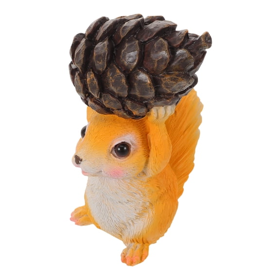 TABLZONE Squirrel Statue Resin Outdoor Garden Ornament for Patio Decor