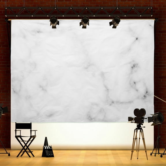 TABLZONE Vinyl Marble Photo Backdrop Cloth Light Grey for Photography Props