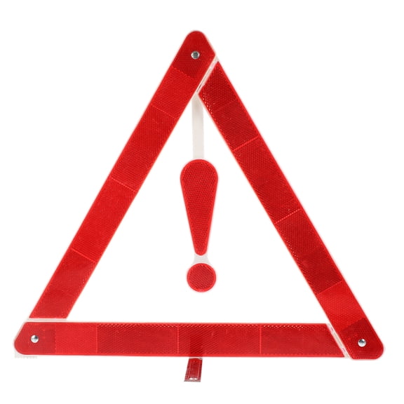 TABLZONE Lightweight Portable Red Warning Triangle Car Sign for Outdoor Vehicle Safety