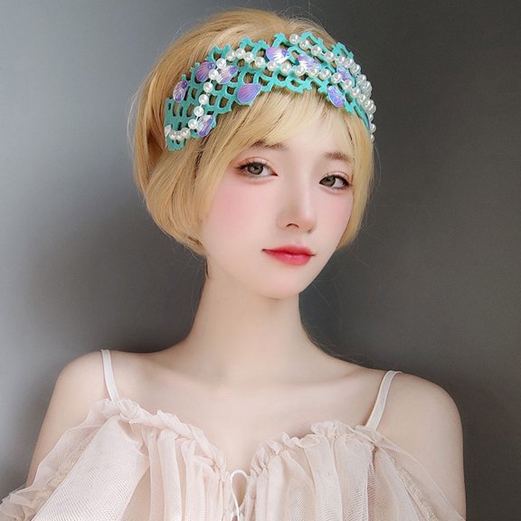 TABLZONE Lightweight Seashell Headband for Wedding, Party, and Performance Hair Accessory Decoration