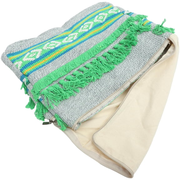 TABLZONE Foot Rest Ottoman with Detachable Washable Cotton Linen Cover for Home and Living Room