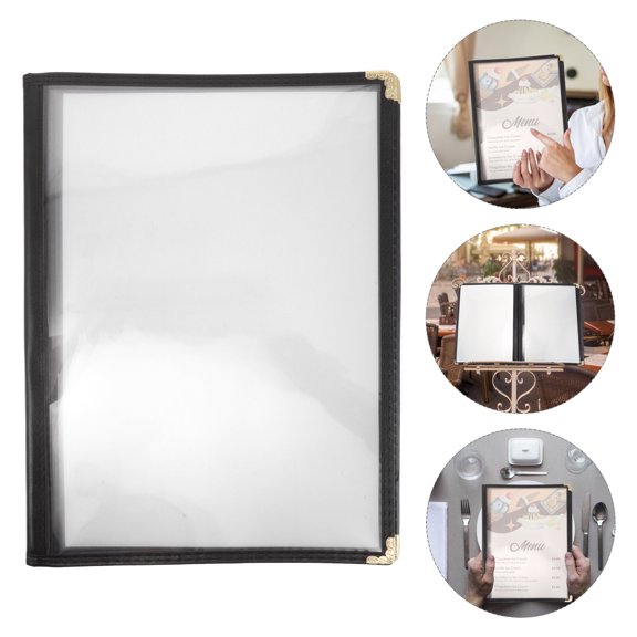 TABLZONE Loose Leaf Menu Cover Binder with Clear PVC for Professional Restaurant Use