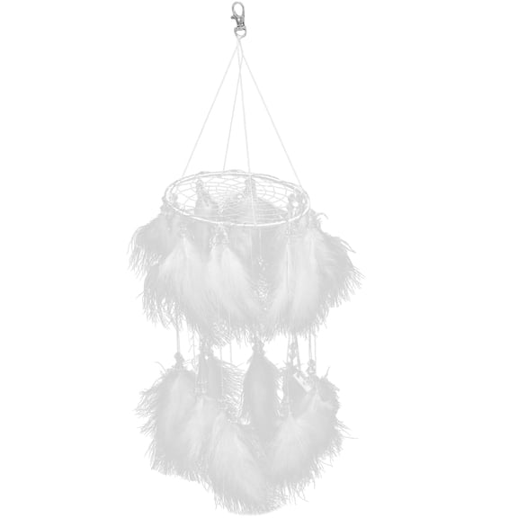 TABLZONE Lovely Heart Shape Dreamcatcher Handmade White Dream Catchers for Bedroom 1Pcs