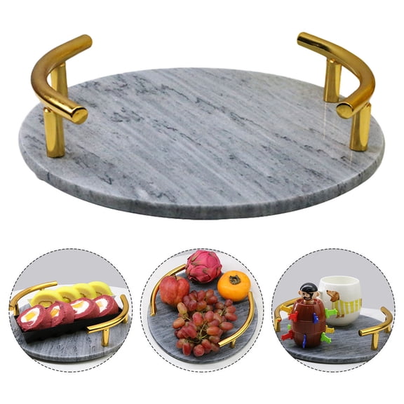 TABLZONE Marble Party Cake Tray - Multi-Use Decorative Serving Platter, 1 Piece