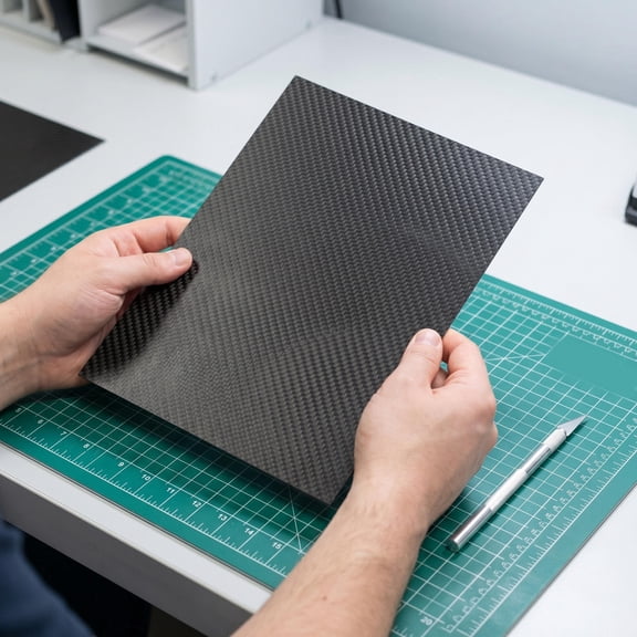TABLZONE Matte Black Carbon Fiber Sheet Panel, and Lightweight for Crafts, Model Reinforcement, and Custom Projects