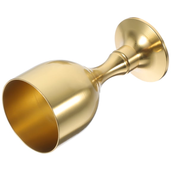 TABLZONE Golden Brass Cup Decorative Metal Goblet for Home Desktop Offering