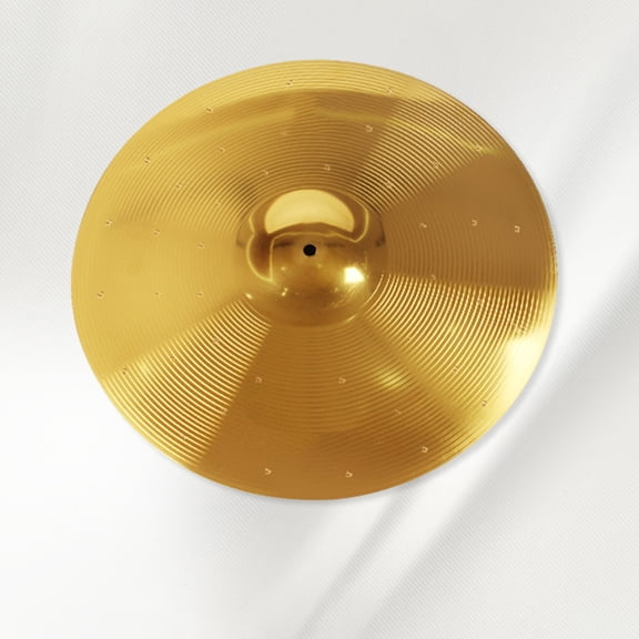 TABLZONE Metal Drum Crash Cymbal for Drum Set Lightweight Golden Jazz Practice Cymbal