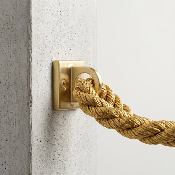 TABLZONE Metal Rope Hanging Hook for Crowd Control Barrier with Space Saving Wall Mount Design