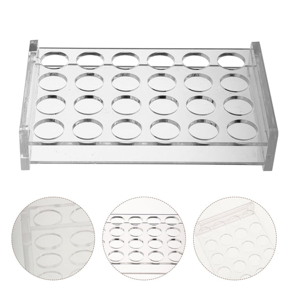 TABLZONE Clear Acrylic Test Tube Stand for Display and Sampling Tube Organization