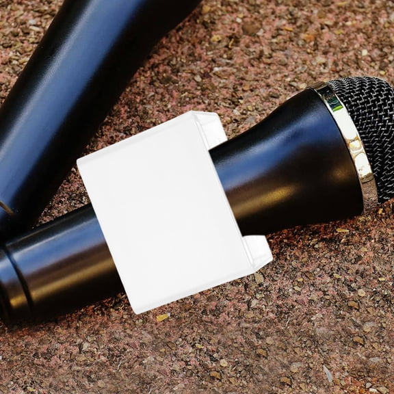 TABLZONE White Stable Microphone Logo Cube for Online Meetings, Streaming, Singing, and Virtual
