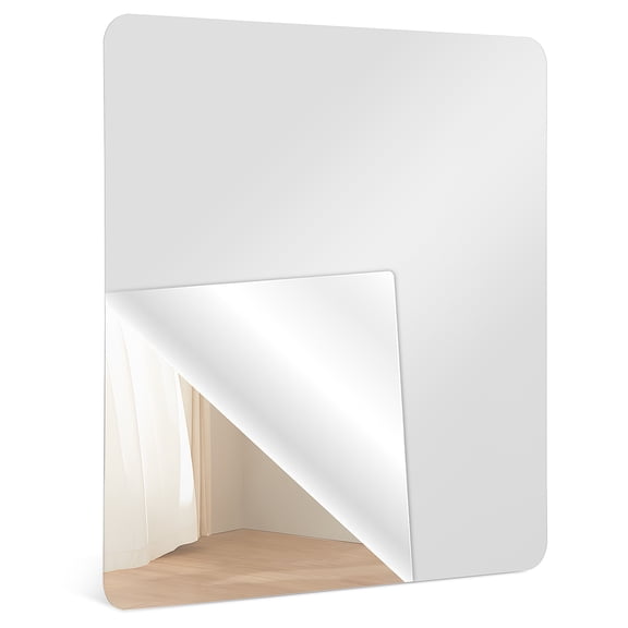 TABLZONE Living Room Mirror Acrylic Wall Mirror Silver 1Set Adhesive Installation General Users
