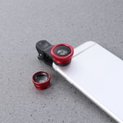 TABLZONE Camera Lens Red Aluminum Alloy with Wide Angle Macro and Fisheye Compatible for Phones