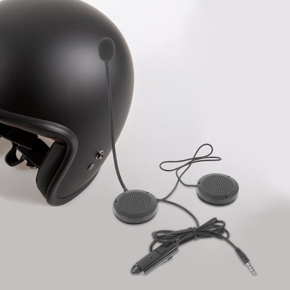 TABLZONE Motorcycle Headset with Microphone Black Ergonomic Comfortable Lightweight Design