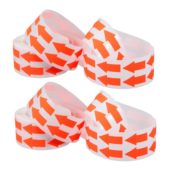 TABLZONE Multi Color Adhesive Directional Sticker Labels for Office Facility and Floor Marking