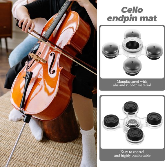 TABLZONE Multi Color Cello Stopper with Rubber ABS Material for Stable Endpin Support