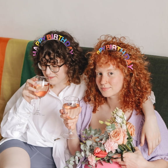 TABLZONE Colorful Hairband with Decorative Letter Design, Ideal Party Accessory and Fun Photo Prop for All Occasions