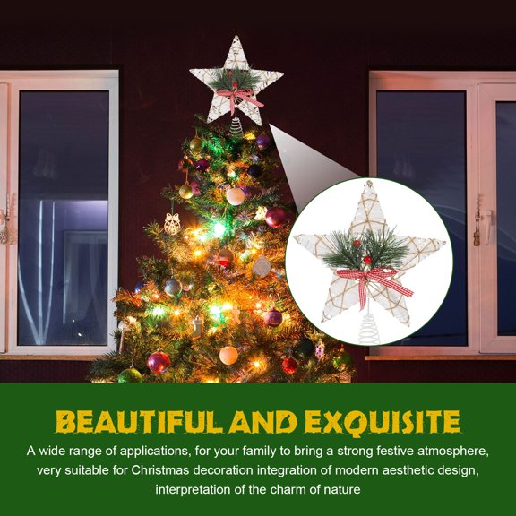 TABLZONE Multi-Color Christmas Tree Star Treetop Ornament Holiday Decoration for Festive Home and Party Use