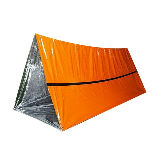 TABLZONE Orange Survival Tent Windproof Lightweight for Hiking Camping Outdoor Emergency Shelter