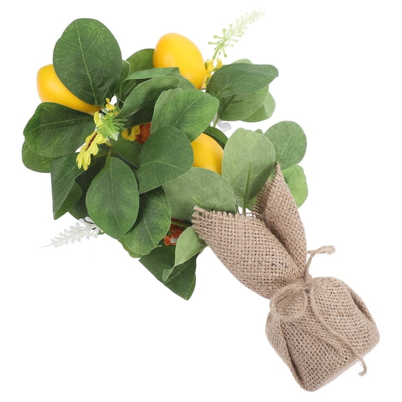 TABLZONE Simulated Lemon Branch Bouquet Artificial Fruit Stem for Vase and Event Decoration
