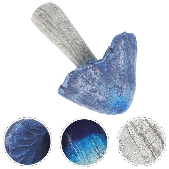 TABLZONE Simulation Mushroom Figurines Resin Blue 1Pack