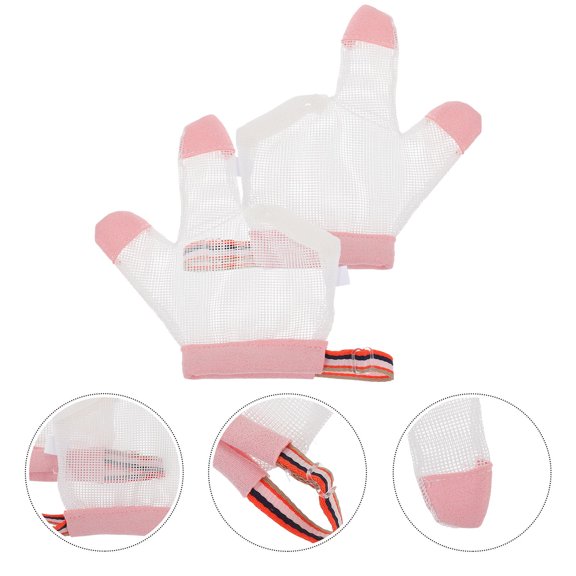 TABLZONE Nail Biting Stop Gloves, Mesh Hand Covers for Daily Wear and Training