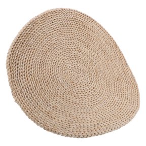 TABLZONE Natural Beige Cornhusk Photo Background for Desktop with Boho Woven Rustic Table Decor