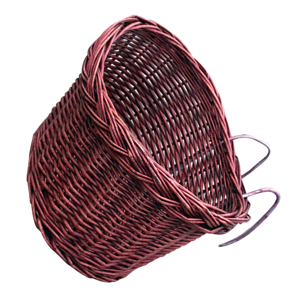 TABLZONE Willow Rattan Front Bike Basket with Handlebar Mount, Brown, Spacious Storage for Easy Carrying and Daily Use