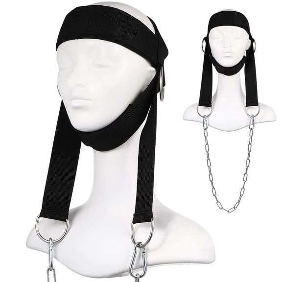 TABLZONE Neck Harness For Strength Training Head And Neck Trainer Neoprene Black Gym Training 1Set
