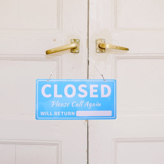 TABLZONE Sky Open Closed Business Sign, Sun Resistant Door Decoration, Easy to Use and Highly Visible for Storefronts