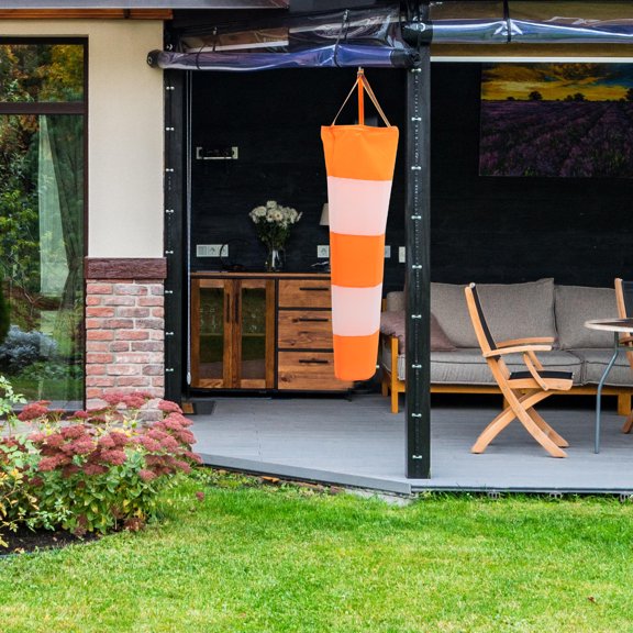 TABLZONE Reflective Orange Windsock for Outdoor Wind Direction Measurement and Decoration