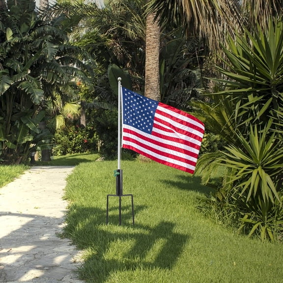 TABLZONE Outdoor Flag Stand Ground Spike with Enhanced Grip for Lawn Use and Quick Setup