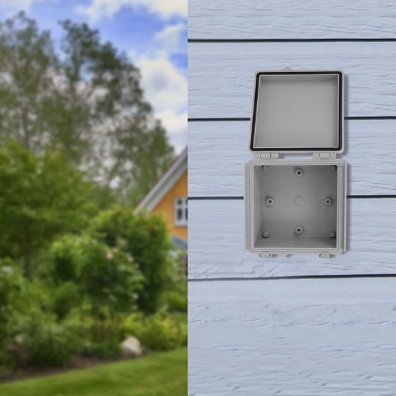 TABLZONE Outdoor Junction Box Weatherproof Plastic Electrical Project Box with Transparent Cover Grey