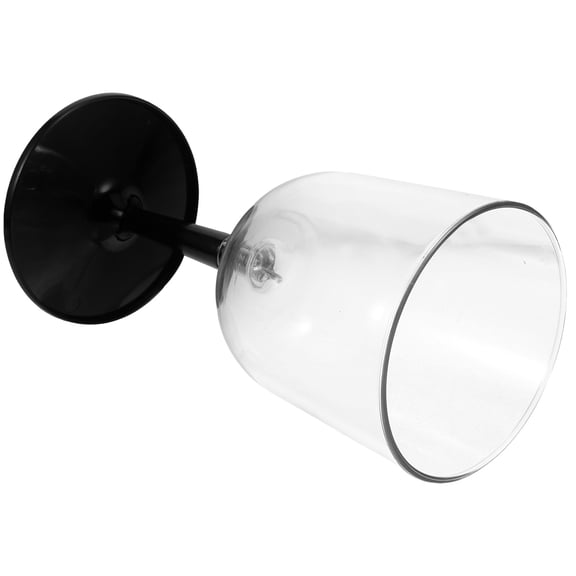 TABLZONE Reusable Black Resin Wine Goblet Balloon Shape Perfect for Camping Parties