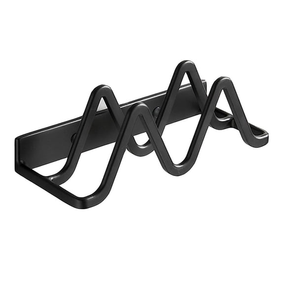TABLZONE Black Aluminum Pot Lid and Utensil Rack Kitchen Storage Stand Organizer for Home Cooking Space Saver