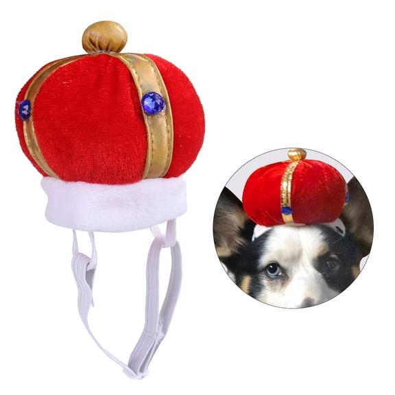 TABLZONE Party Hat for Pet Crown Hat Red with Funny Style for Cat 1Pcs S