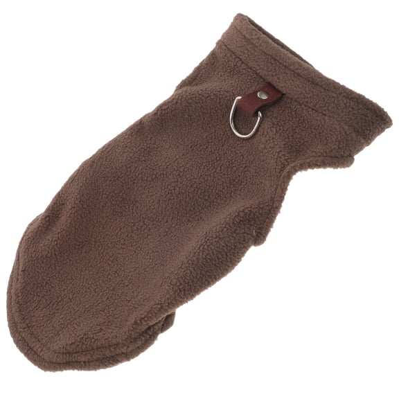 TABLZONE Brown Dog Coat Warm and Cozy Cold Weather Pet Jacket, Soft Fleece Lined, Adjustable Size for Small to Large Dogs