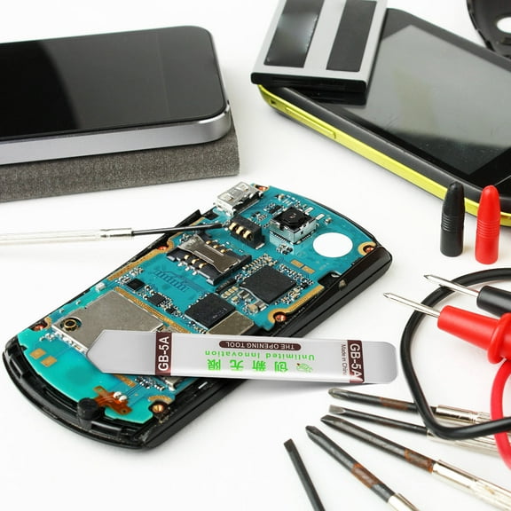 TABLZONE Stainless Steel Phone Opener Ultra Thin Tool for Phone and Laptop Disassembly Silver 5Pcs