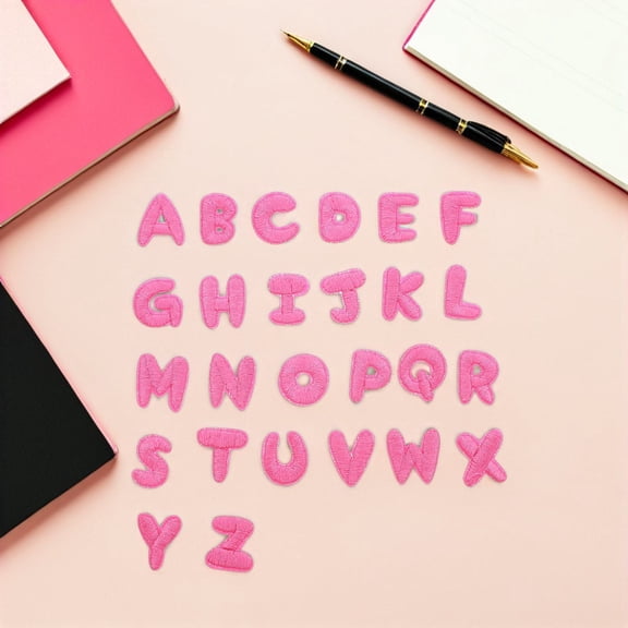 TABLZONE Embroidered Iron- Alphabet Letter Patches for Clothes, Bags, Hats - Craft Supplies for Custom Decoration and Personalization