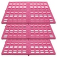 thumbnail image 1 of TABLZONE Pink Plastic Pet Crate Mat Anti-Chew Design Comfortable Resting 3Pcs, 1 of 6