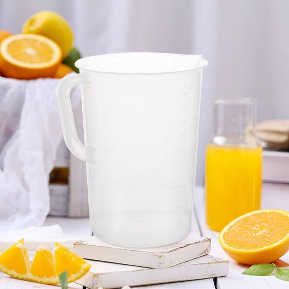 TABLZONE Plastic Oil Measuring Cup Clear Household Graduated Measuring Cup with Comfortable Handle