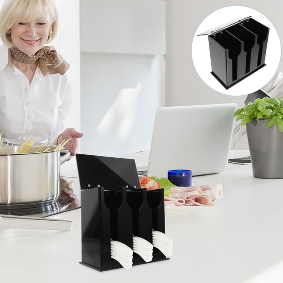 TABLZONE Plastic Utensil Dispenser Spoon Stand for Home and Restaurant Tableware Storage