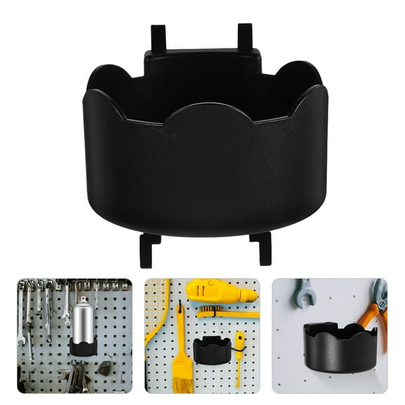 TABLZONE Black Wall Mounted Spray Bottle Holder for Garage Workshop Storage Organizer