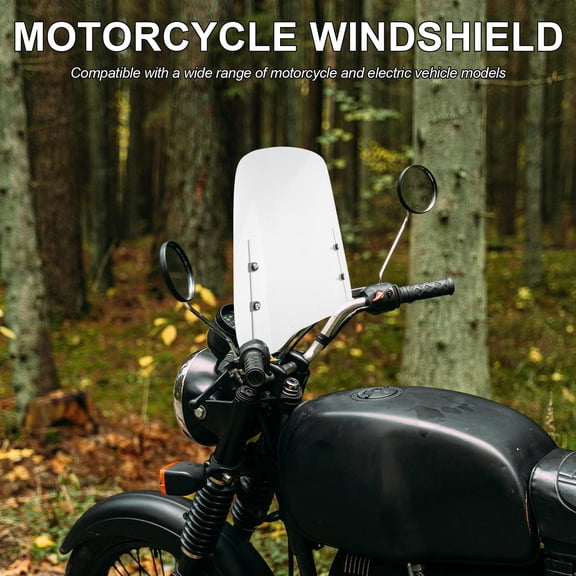 TABLZONE Transparent Motorcycle Windshield for Improved Visibility and Weather Protection