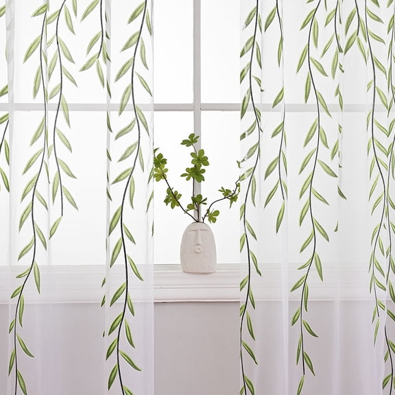 TABLZONE Lightweight Sheer Window Curtain Panel with Soft Texture for Kitchen, Bedroom, Living Room - Elegant Decorative Drapes